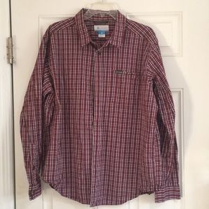 Columbia Long Sleeve Button Down Plaid Shirt XL